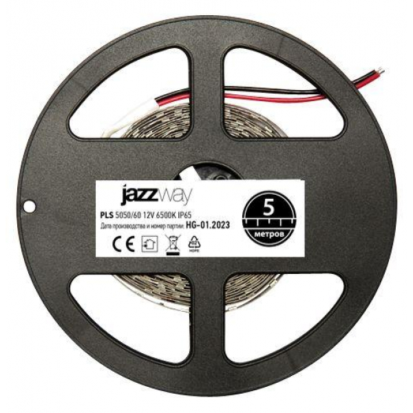 Светодиодная влагозащищенная лента Jazzway 14,4W/m 60Led/m 5050SMD холодный белый 5M 1000958 Светодиодная влагозащищенная лента Jazzway 14,4W/m 60Led/m 5050SMD холодный белый 5M 1000958