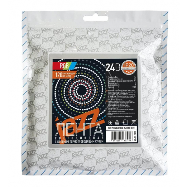 Светодиодная лента Jazzway 14W/m 120Led/m 2835SMD разноцветная 5M 5033986 Светодиодная лента Jazzway 14W/m 120Led/m 2835SMD разноцветная 5M 5033986