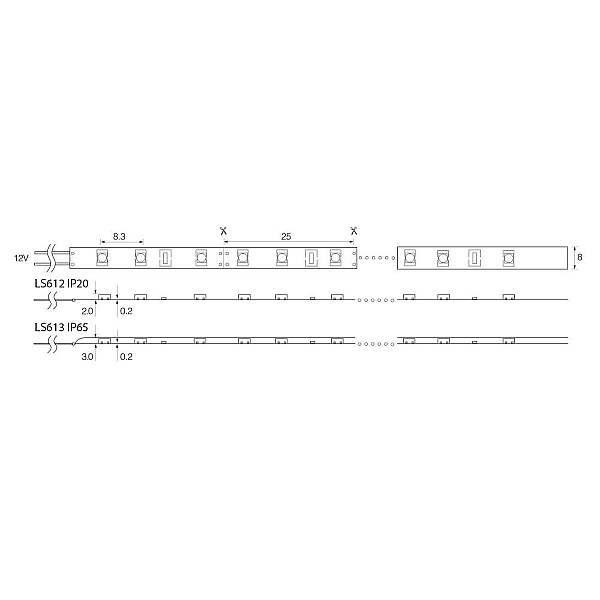 Светодиодная лента Feron LS613 9,6W/m 120LED/m 2835SMD 4000К 5M 51637