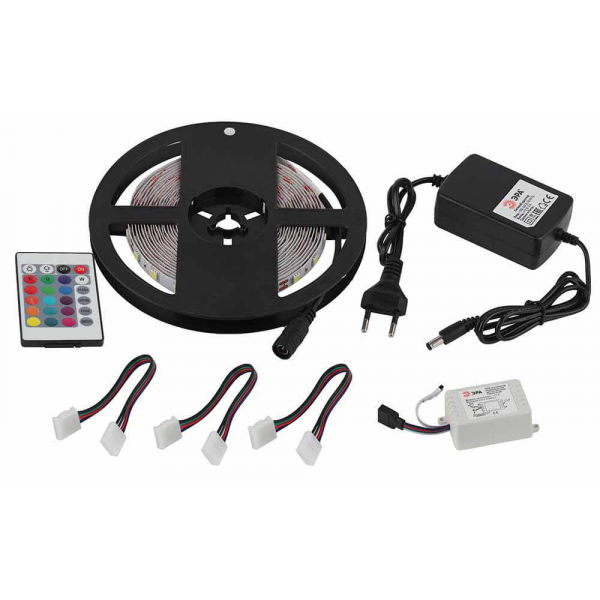 Светодиодная лента ЭРА 14,4W/m 60LED/m 5050SMD RGB 5M 5050kit-14,4-60-12-IP20-RGB-5m Б0043067 Светодиодная лента ЭРА 14,4W/m 60LED/m 5050SMD RGB 5M 5050kit-14,4-60-12-IP20-RGB-5m Б0043067