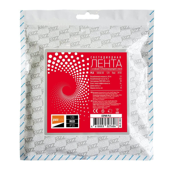Светодиодная лента Jazzway 7,2W/m 30Led/m 5050SMD красный 5M 327606 Светодиодная лента Jazzway 7,2W/m 30Led/m 5050SMD красный 5M 327606