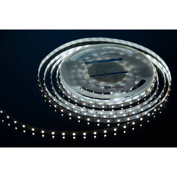 Светодиодная влагозащищенная лента DesignLed 4,8W/m 60LED/m 3528SMD холодный белый 5M 000524