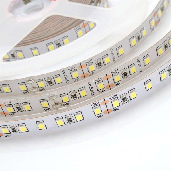 Светодиодная лента Apeyron 20W/m 120LED/m 2835SMD теплый белый 5M 00-341 Светодиодная лента Apeyron 20W/m 120LED/m 2835SMD теплый белый 5M 00-341