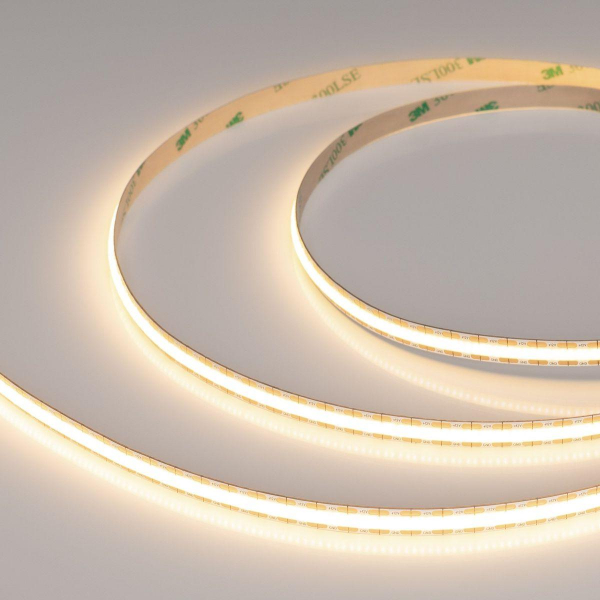 Светодиодная лента Arlight 11W/m 528Led/m CSP теплый белый 5M COB-X528-8mm 12V Warm3000 041794 Светодиодная лента Arlight 11W/m 528Led/m CSP теплый белый 5M COB-X528-8mm 12V Warm3000 041794