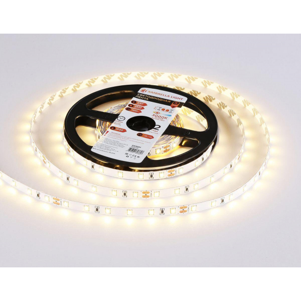 Светодиодная лента Ambrella Light 6W/m 60LED/m 2835SMD теплый белый 5M GS3001 Светодиодная лента Ambrella Light 6W/m 60LED/m 2835SMD теплый белый 5M GS3001