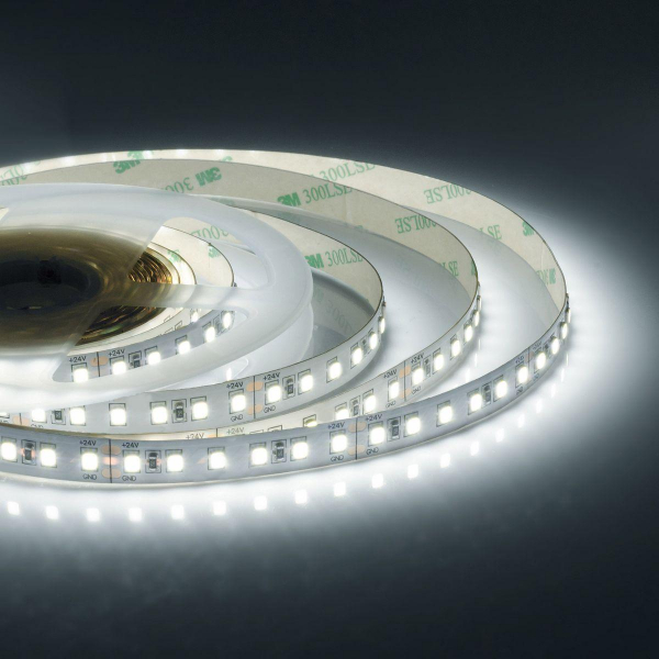 Светодиодная лента Apeyron 10W/m 120LED/m 3528SMD холодный белый 5M 00-332 Светодиодная лента Apeyron 10W/m 120LED/m 3528SMD холодный белый 5M 00-332