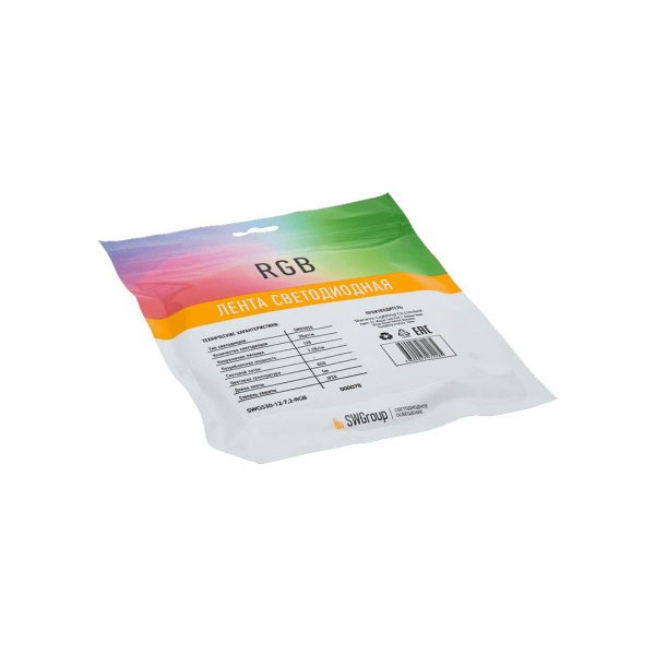 Светодиодная лента SWG 7,2W/m  30Led/m 5050SMD RGB 5M SWG530-12-7.2-RGB-М 009258