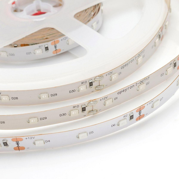Светодиодная лента Apeyron 4,8W/m 60LED/m 3528SMD желтый 5M 00-33 Светодиодная лента Apeyron 4,8W/m 60LED/m 3528SMD желтый 5M 00-33