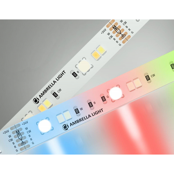 Светодиодная лента Ambrella Light 13W/m 90LED/m 5050+2835SMD RGB+белый 5M GS4501 Светодиодная лента Ambrella Light 13W/m 90LED/m 5050+2835SMD RGB+белый 5M GS4501