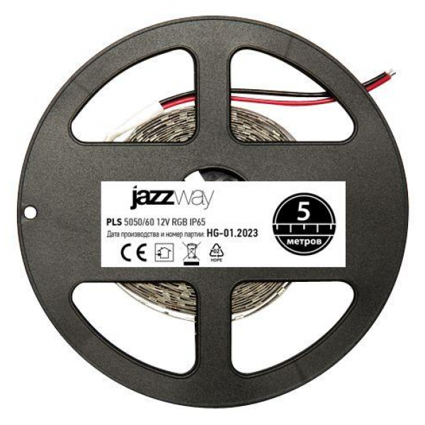 Светодиодная влагозащищенная лента Jazzway 14,4W/m 60Led/m 5050SMD разноцветная 5M 1001948 Светодиодная влагозащищенная лента Jazzway 14,4W/m 60Led/m 5050SMD разноцветная 5M 1001948