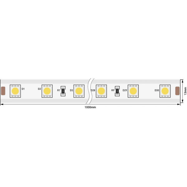 Светодиодная влагозащищенная лента SWG 14,4W/m 60LED/m 5050SMD желтый 50M 001444 Светодиодная влагозащищенная лента SWG 14,4W/m 60LED/m 5050SMD желтый 50M 001444