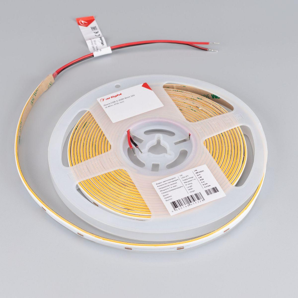 Светодиодная лента Arlight 6W/m 480Led/m CSP дневной белый 5M COB-S-X480-8mm 24V Day4000 046902 Светодиодная лента Arlight 6W/m 480Led/m CSP дневной белый 5M COB-S-X480-8mm 24V Day4000 046902
