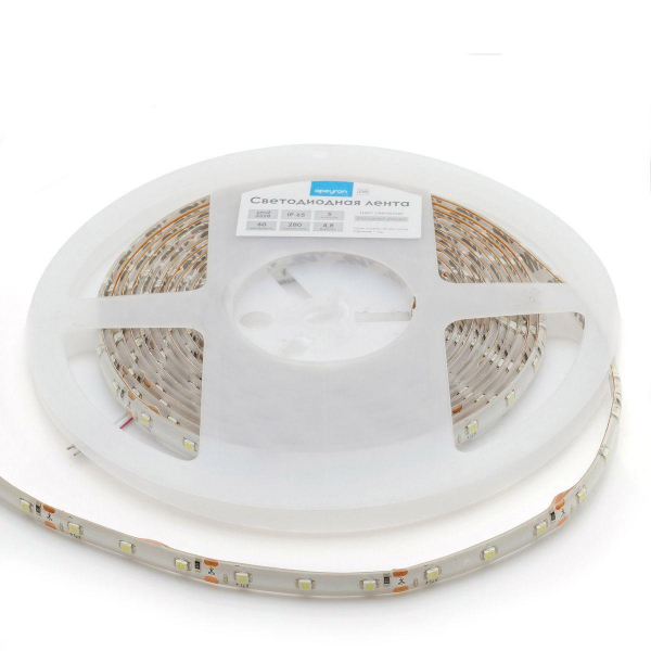 Светодиодная влагозащищенная лента OGM 4,8W/m 60LED/m 2835SMD холодный белый 5M LSE-149 Светодиодная влагозащищенная лента OGM 4,8W/m 60LED/m 2835SMD холодный белый 5M LSE-149