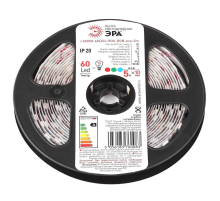 Светодиодная лента ЭРА 14,4W/m 60LED/m 5050SMD RGB 5M LS5050-14,4-60-12-RGB-IP20-1 year-5m Б0035606