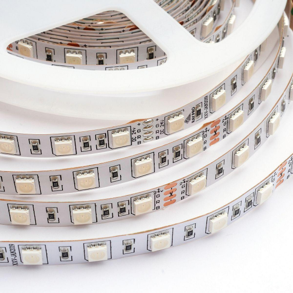 Светодиодная лента Apeyron 14,4W/m 60LED/m 5050SMD разноцветная 5M 00-310 Светодиодная лента Apeyron 14,4W/m 60LED/m 5050SMD разноцветная 5M 00-310