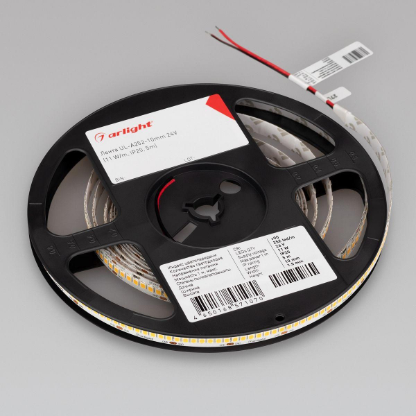 Светодиодная лента Arlight 11W/m 252Led/m 2835SMD дневной белый 5M UL-A252-10mm 24V Day5000 042316 Светодиодная лента Arlight 11W/m 252Led/m 2835SMD дневной белый 5M UL-A252-10mm 24V Day5000 042316