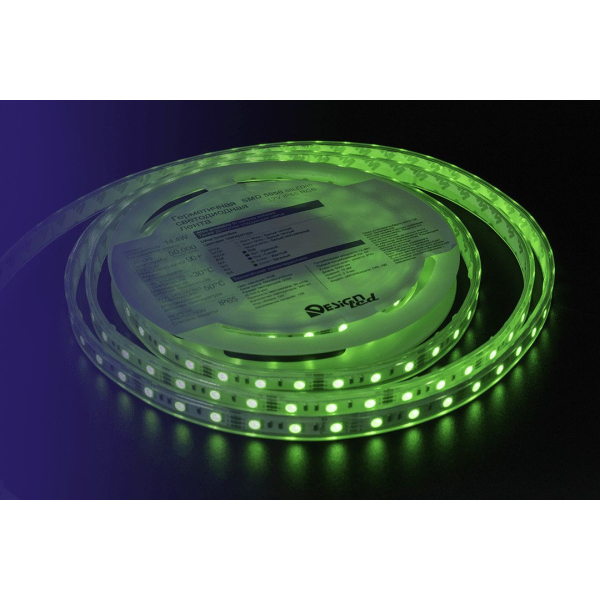 Светодиодная влагозащищенная лента DesignLed 14,4W/m 60LED/m 5050SMD разноцветный 5M 001489