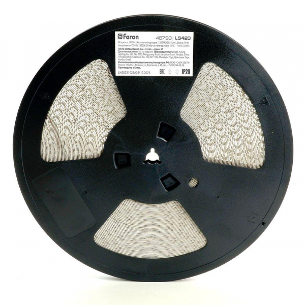 Светодиодная лента Feron 8W/m 120LED/m 2835SMD холодный белый 40M LS420 48793 Светодиодная лента Feron 8W/m 120LED/m 2835SMD холодный белый 40M LS420 48793
