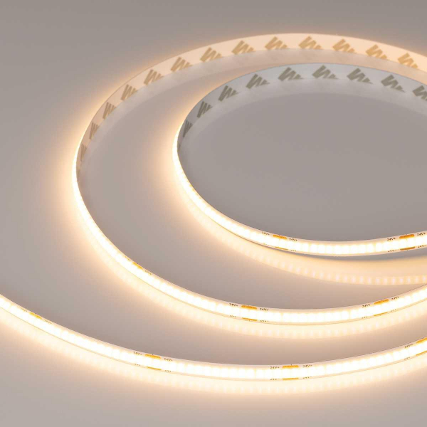 Светодиодная лента Arlight 8W/m 320LED/m CSP теплый белый 5M COB-X320-8mm 24V Warm2700 039023 Светодиодная лента Arlight 8W/m 320LED/m CSP теплый белый 5M COB-X320-8mm 24V Warm2700 039023