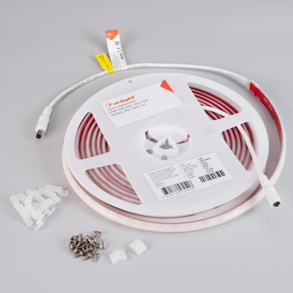 Светодиодная влагозащищенная лента Arlight 5W/m 304Led/m 2835SMD дневной белый 5M RTW-PSW-A304-12mm 24V Day4000 045221
