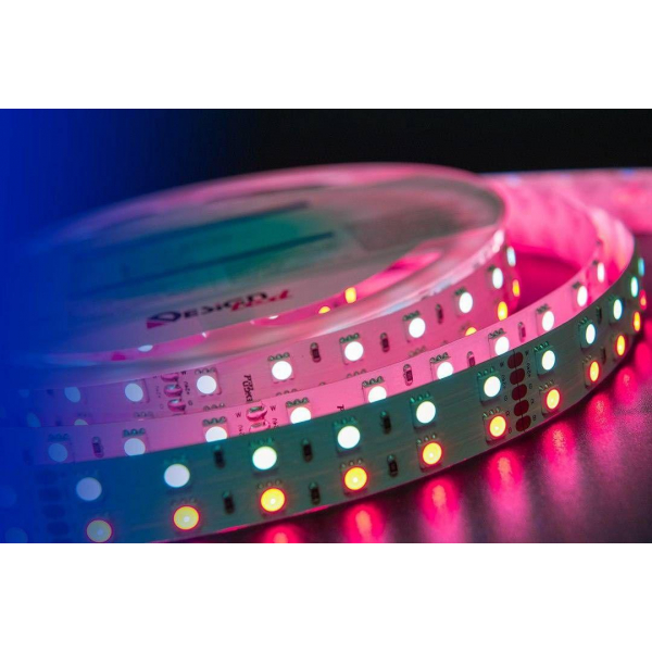 Светодиодная влагозащищенная лента DesignLed 28,8W/m 120LED/m 5050SMD разноцветный/холодный белый 5M 000514 Светодиодная влагозащищенная лента DesignLed 28,8W/m 120LED/m 5050SMD разноцветный/холодный белый 5M 000514