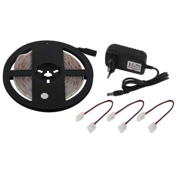 Светодиодная влагозащищенная лента ЭРА 4,8W/m 60LED/m 2835SMD холодный белый 5M 2835kit-4,8-60-12-IP65-6500-5m Б0043063 Светодиодная влагозащищенная лента ЭРА 4,8W/m 60LED/m 2835SMD холодный белый 5M 2835kit-4,8-60-12-IP65-6500-5m Б0043063