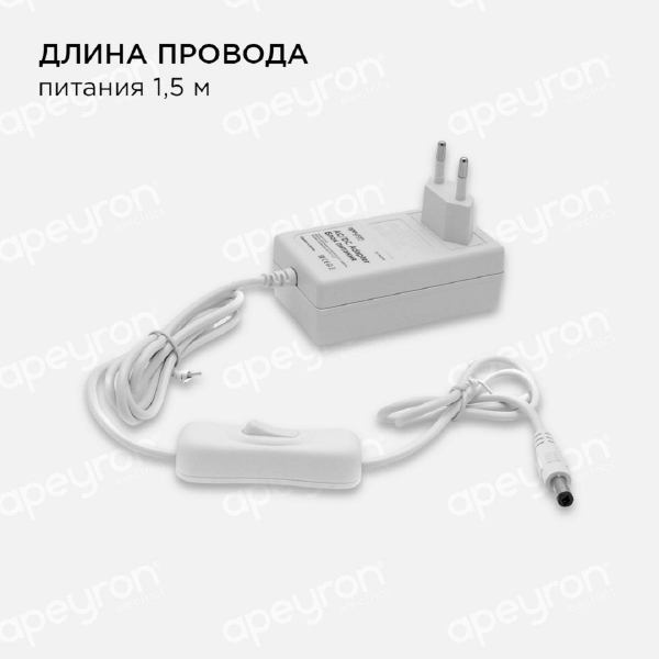 Светодиодная лента Apeyron 4,8W/m 60LED/m 5050SMD теплый белый 5M 10-11 Светодиодная лента Apeyron 4,8W/m 60LED/m 5050SMD теплый белый 5M 10-11