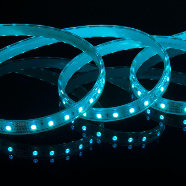 Светодиодная влагозащищенная лента Elektrostandard 11W/m 60LED/m 5050SMD RGB 50M a053641 Светодиодная влагозащищенная лента Elektrostandard 11W/m 60LED/m 5050SMD RGB 50M a053641