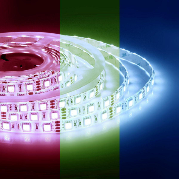 Светодиодная влагозащищенная лента Apeyron 14,4W/m 60LED/m 5050SMD разноцветная 5M 12BL Светодиодная влагозащищенная лента Apeyron 14,4W/m 60LED/m 5050SMD разноцветная 5M 12BL