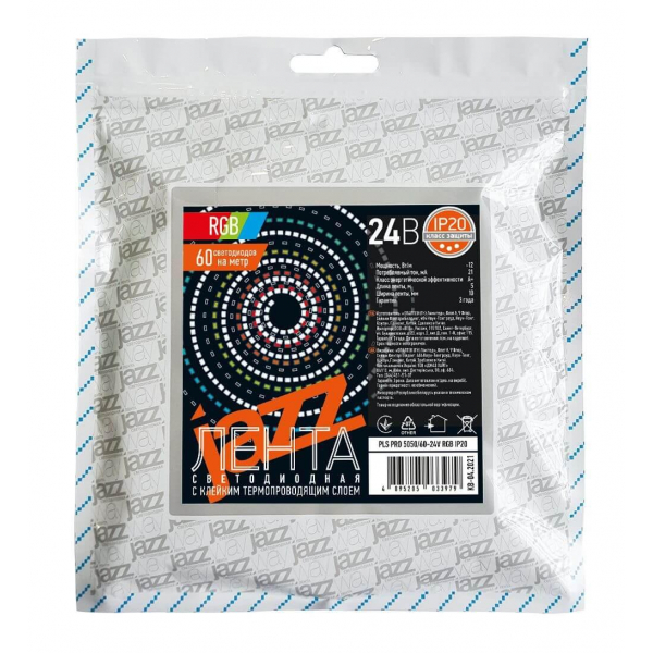Светодиодная лента Jazzway 12W/m 60Led/m 5050SMD разноцветная 5M 5033979 Светодиодная лента Jazzway 12W/m 60Led/m 5050SMD разноцветная 5M 5033979