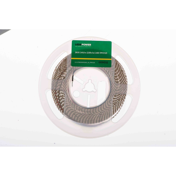 Светодиодная лента LEDS POWER 2835 240/м (22Вт/м) 24В теплая, серия ПРО125 009032 Светодиодная лента LEDS POWER 2835 240/м (22Вт/м) 24В теплая, серия ПРО125 009032
