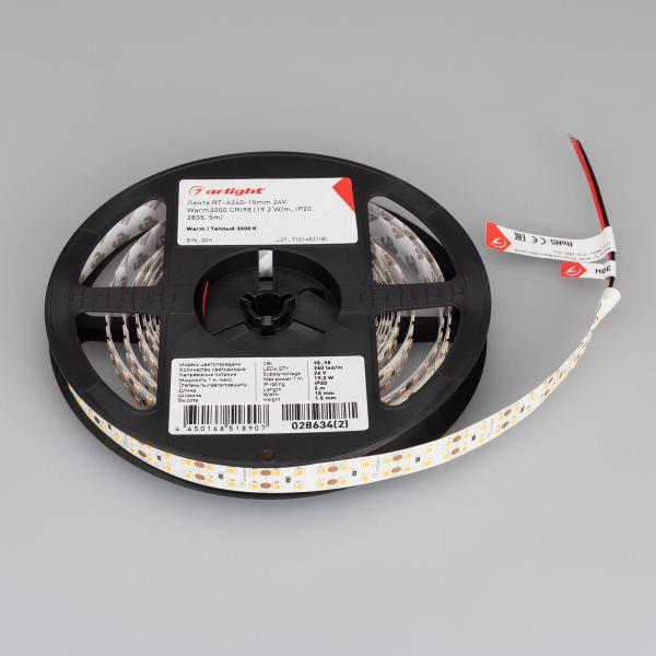 Светодиодная лента Arlight 19,2W/m 240LED/m 2835SMD теплый белый 5M 028634(2) Светодиодная лента Arlight 19,2W/m 240LED/m 2835SMD теплый белый 5M 028634(2)
