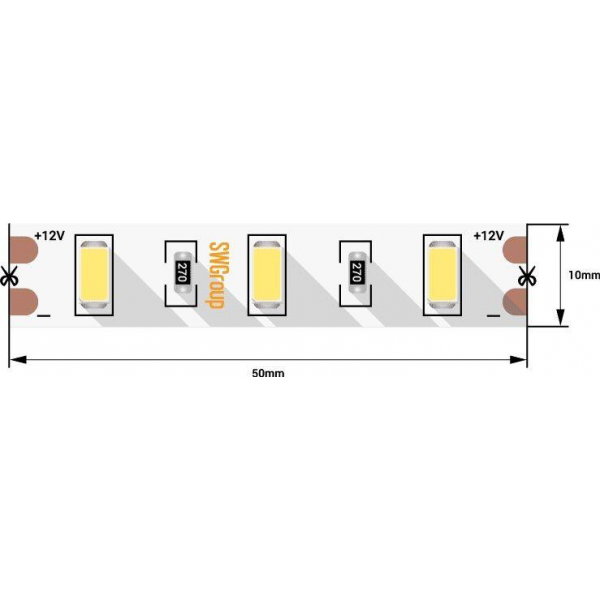 Светодиодная лента SWG 12W/m 60LED/m 5630SMD нейтральный белый 5M 001689 Светодиодная лента SWG 12W/m 60LED/m 5630SMD нейтральный белый 5M 001689
