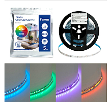 Светодиодная лента Feron LS502 16W/m 180LED/m 5050SMD RGB 5M 51824