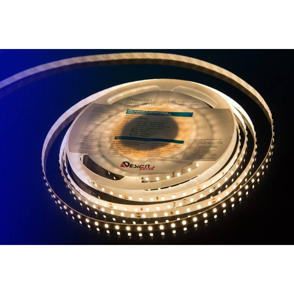 Светодиодная влагозащищенная лента DesignLed 10W/m 98LED/m 2835SMD нейтральный белый 5M 000526