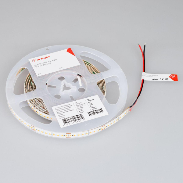 Светодиодная лента Arlight 12W/m 80Led/m 2835SMD теплый белый 5M UL-A180-10mm 24V Warm3500 044514 Светодиодная лента Arlight 12W/m 80Led/m 2835SMD теплый белый 5M UL-A180-10mm 24V Warm3500 044514