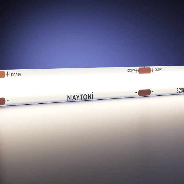 Светодиодная лента Maytoni 8W/m 320LED/m COB дневной белый 5M 201072 Светодиодная лента Maytoni 8W/m 320LED/m COB дневной белый 5M 201072