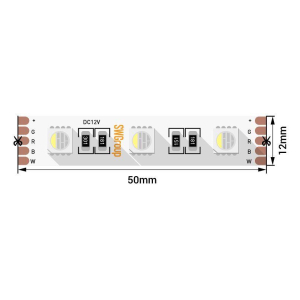 Светодиодная лента SWG 19,2W/m  60Led/m 5050SMD RGB/холодный белый 5M SWG560-12-19.2-RGB+W-M 009713