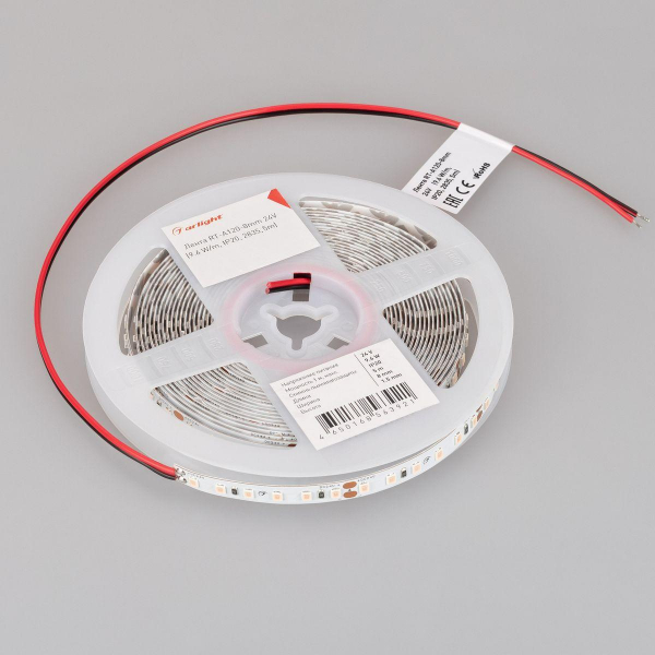 Светодиодная лента Arlight 6W/m 120Led/m 2835SMD алый 5M RT-A120-8mm 24V Scarlet 043383 Светодиодная лента Arlight 6W/m 120Led/m 2835SMD алый 5M RT-A120-8mm 24V Scarlet 043383