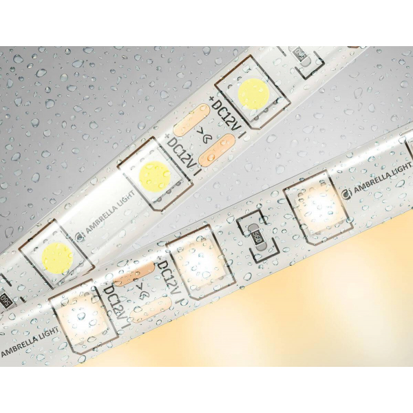 Светодиодная влагозащищенная лента Ambrella Light 14,4W/m 60LED/m 5050SMD теплый белый 5M GS2101 Светодиодная влагозащищенная лента Ambrella Light 14,4W/m 60LED/m 5050SMD теплый белый 5M GS2101