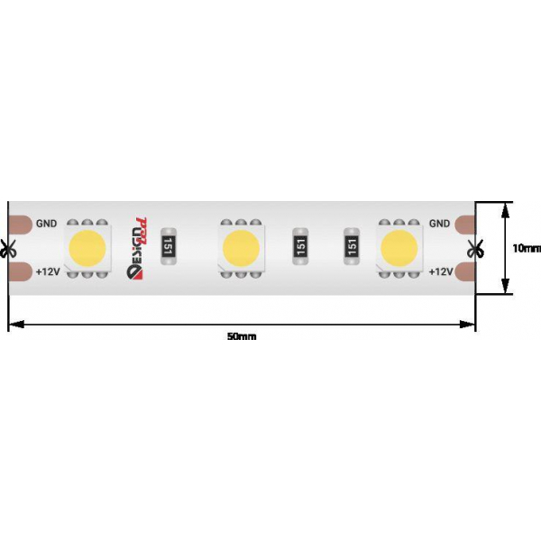 Светодиодная влагозащищенная лента DesignLed 14,4W/m 60LED/m 5050SMD холодный белый 5M 000518 Светодиодная влагозащищенная лента DesignLed 14,4W/m 60LED/m 5050SMD холодный белый 5M 000518