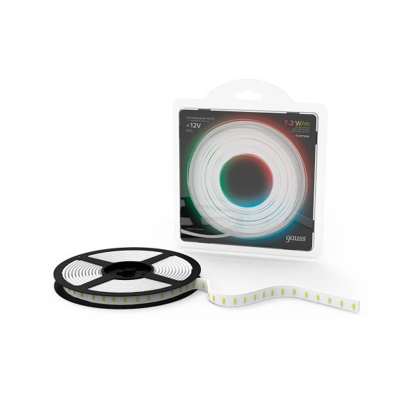 Светодиодная лента Gauss 7,2W/m 30LED/m 5050SMD RGB 5M 312000407 Светодиодная лента Gauss 7,2W/m 30LED/m 5050SMD RGB 5M 312000407