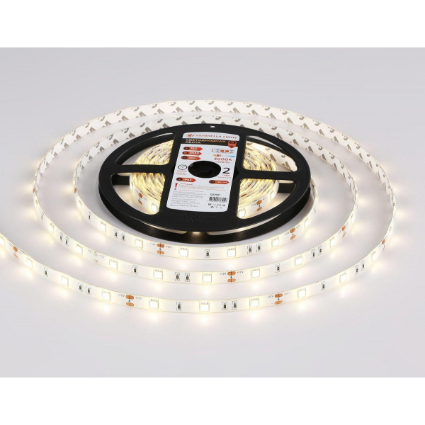 Светодиодная влагозащищенная лента Ambrella Light 7,2W/m 30LED/m 5050SMD теплый белый 5M GS1901 Светодиодная влагозащищенная лента Ambrella Light 7,2W/m 30LED/m 5050SMD теплый белый 5M GS1901