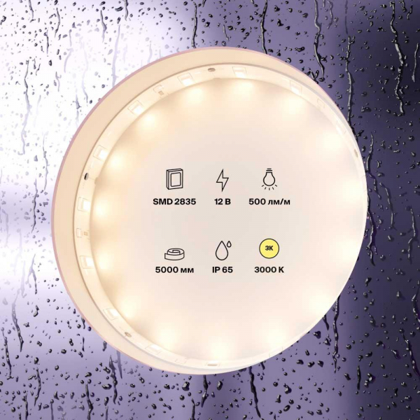 Светодиодная влагозащищенная лента Maytoni Technical 4,8W/m 60LED/m 2835SMD теплый белый 5M 10105 Светодиодная влагозащищенная лента Maytoni Technical 4,8W/m 60LED/m 2835SMD теплый белый 5M 10105