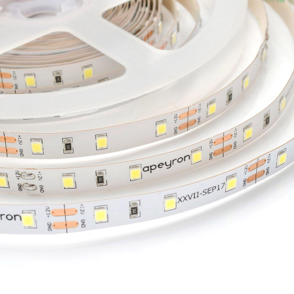 Светодиодная лента Apeyron 4,8W/m 60LED/m 3528SMD холодный белый 2M 208BL Светодиодная лента Apeyron 4,8W/m 60LED/m 3528SMD холодный белый 2M 208BL