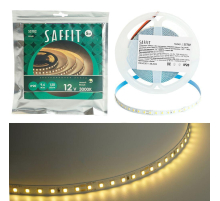 Светодиодная лента Saffit 9,6W/m 120LED/m 2835SMD теплый белый 5М SST02 55240