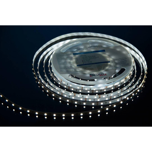 Светодиодная влагозащищенная лента DesignLed 4,8W/m 60LED/m 3528SMD холодный белый 5M 000524 Светодиодная влагозащищенная лента DesignLed 4,8W/m 60LED/m 3528SMD холодный белый 5M 000524