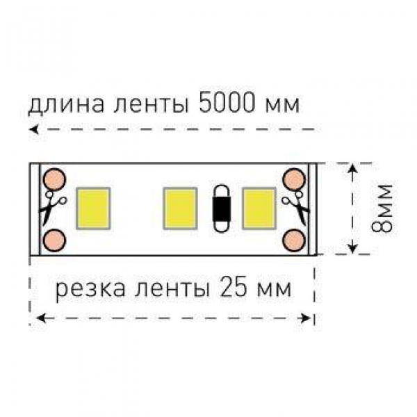 Светодиодная лента SWG 9,6W/m 120LED/m 3528SMD желтый 5M 000967 Светодиодная лента SWG 9,6W/m 120LED/m 3528SMD желтый 5M 000967