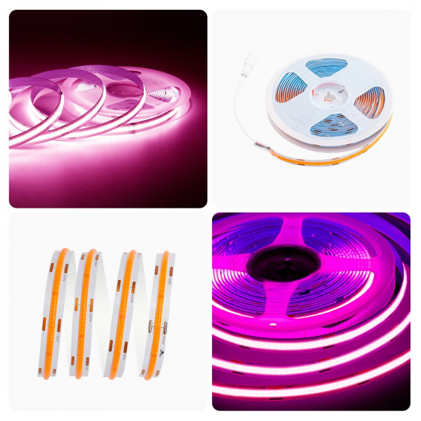 Светодиодная лента Apeyron 14W/m 512LED/m COB розовый 5M 215ОО Светодиодная лента Apeyron 14W/m 512LED/m COB розовый 5M 215ОО