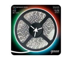 Светодиодная лента Gauss 14,4W/m 60LED/m 5050SMD RGB 5M 312000414